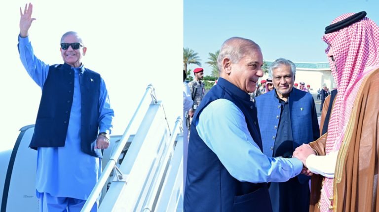 وزیر اعظم محمد شہباز شریف سعودی عرب کا دورہ مکمل کرکے مدینہ منورہ سے پاکستان روانہ 1 وزیر اعظم محمد شہباز شریف سعودی عرب کا دورہ مکمل کرکے مدینہ منورہ سے پاکستان روانہ